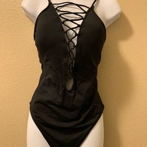 La Blanca sexy black one piece bathing suit